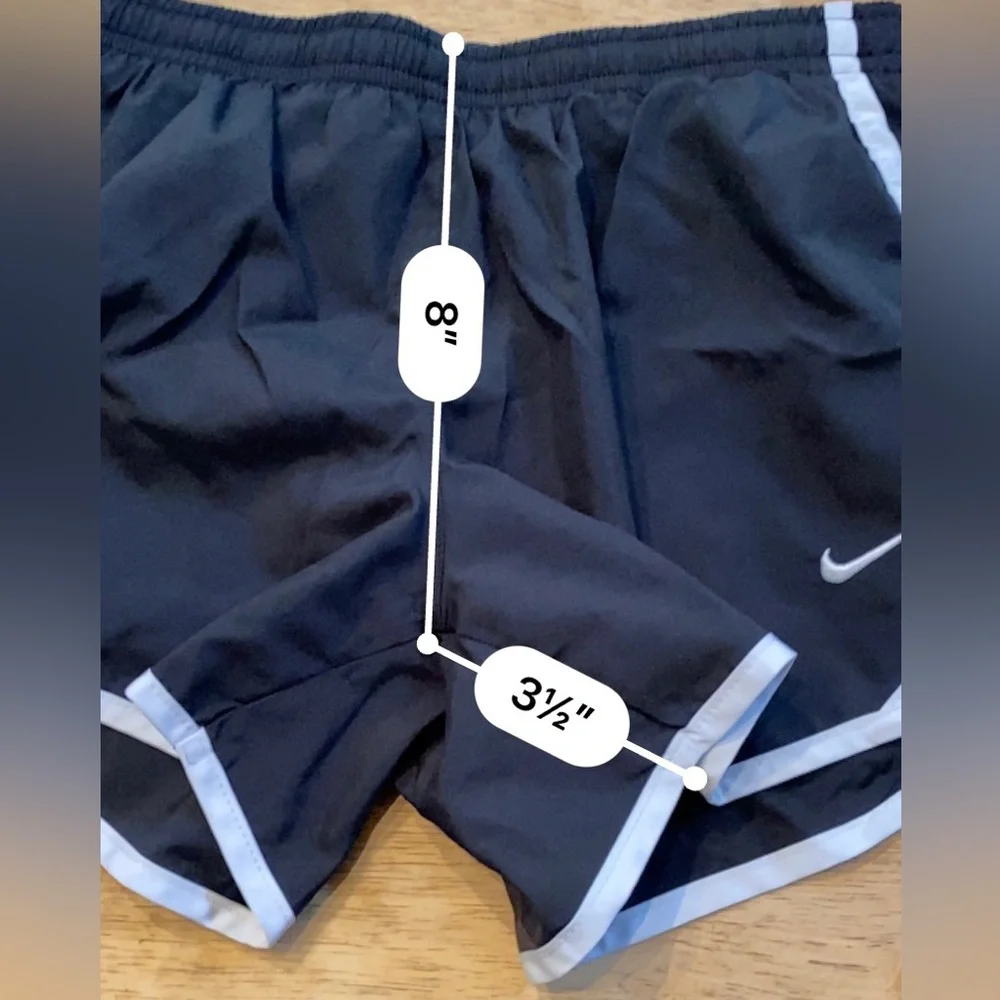 Nike Dri‎ Fit Girl’s Medium 100% Poly Black Athletic Shorts
